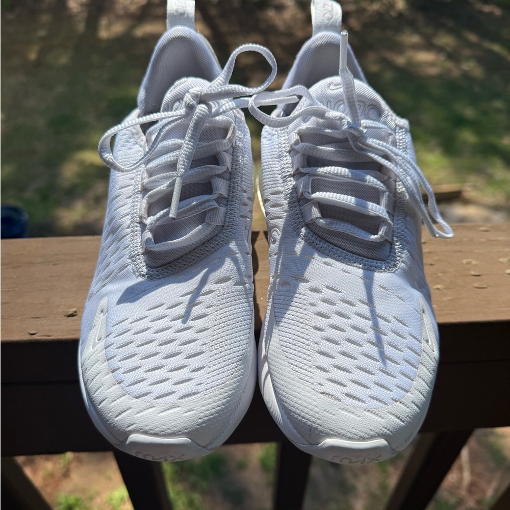 Nike White Mesh Running Sneakers
